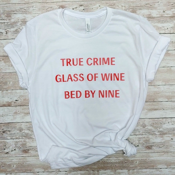 True Crime Glass of Wine Bed by Nine tshirt - Picture 2 of 2